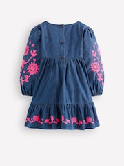 Boden Blue Celia Wing Sleeve Dress - Image 2 of 3