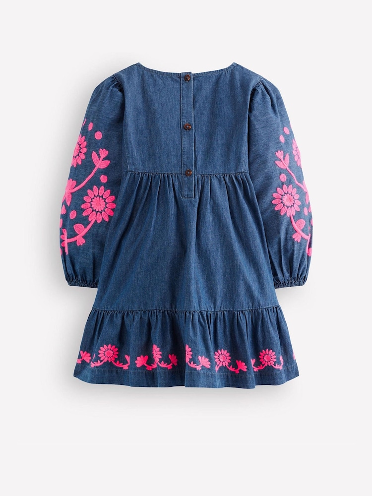 Boden Blue Celia Wing Sleeve Dress - Image 2 of 3 Boden Blue Celia Wing Sleeve Dress - Image 2 of 3
