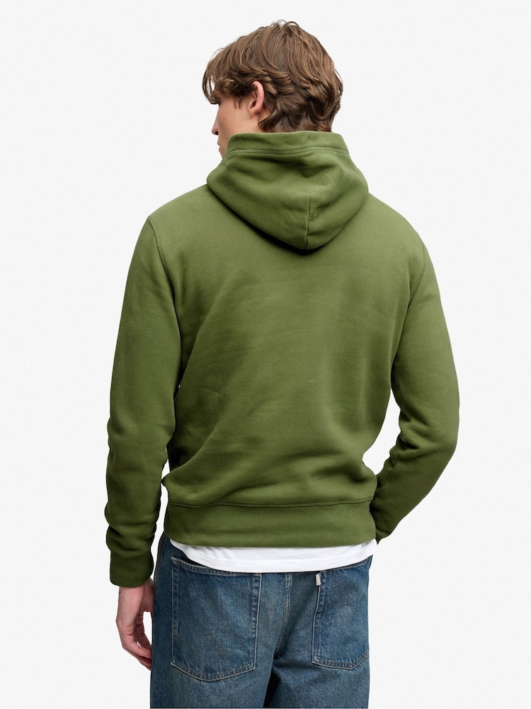 Superdry Green Vintage Script Hoodie - Image 2 of 7 Superdry Green Vintage Script Hoodie - Image 2 of 7