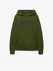 Superdry Green Vintage Script Hoodie - Image 6 of 7