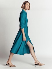Blau - Boden Kate Pleated Shirt Dress - Bild 5 von 8