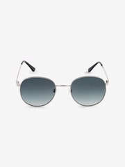 Silver (Metal) Black Lens Round Sunglasses - Image 5 of 6