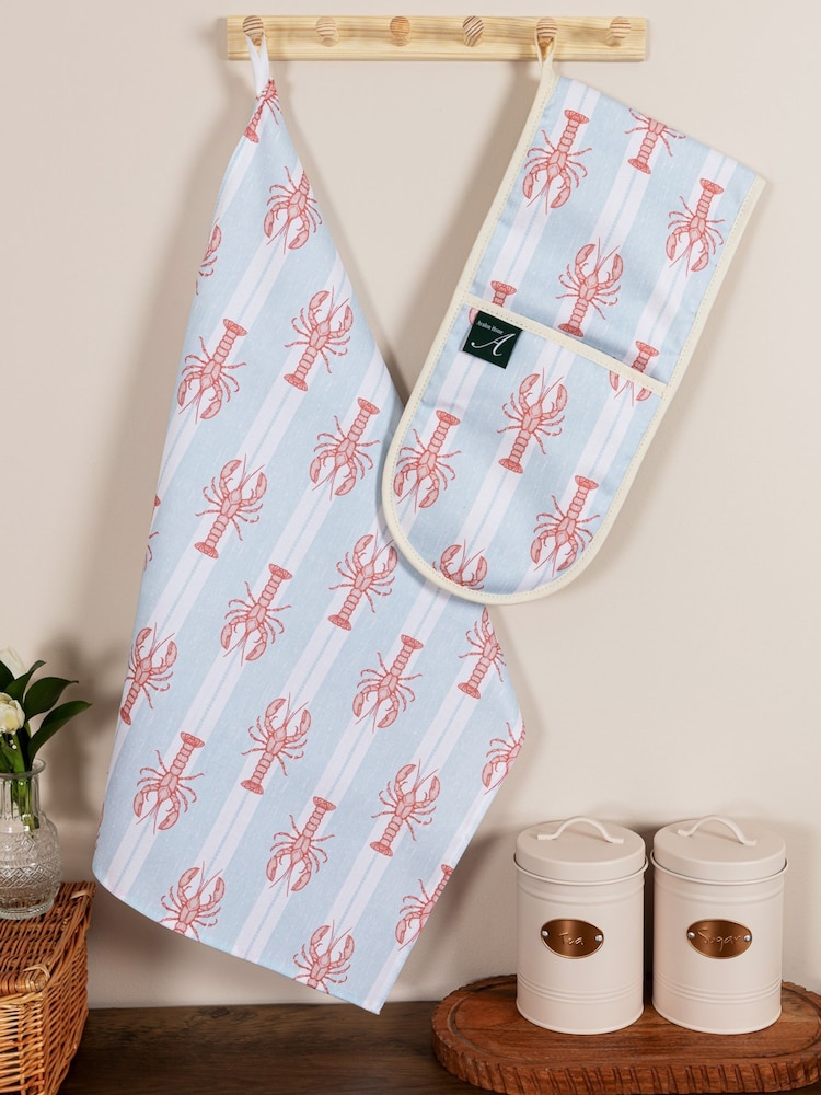 Avalon Home Blue Striped Lobster Tea Towel - Image 1 of 5