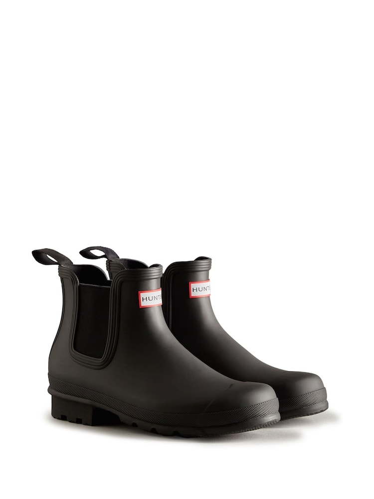 Hunter Black Original Chelsea Boots - Image 2 of 4 Hunter Black Original Chelsea Boots - Image 2 of 4