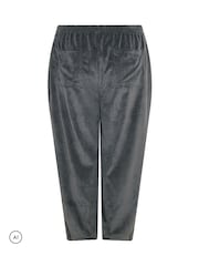 Yours Curve Grey Corduroy Barrel Leg Trousers - Image 6 of 6