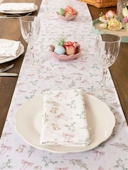 Avalon Home White Bunnies and Bows Table Runner - Image 1 of 5