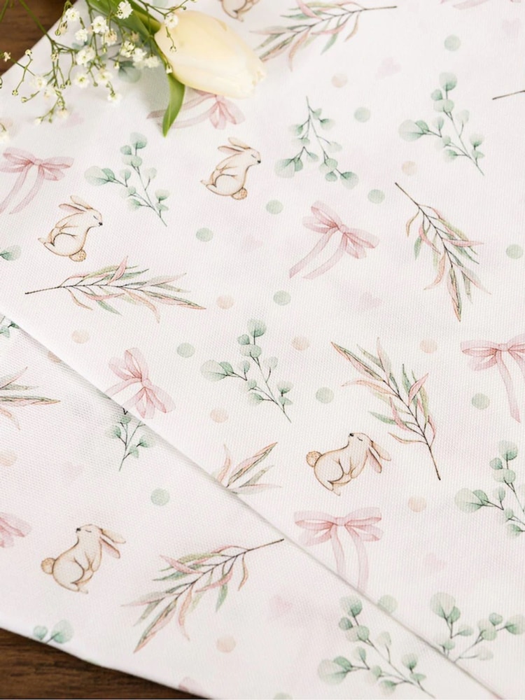 Avalon Home White Bunnies and Bows Table Runner - Image 5 of 5