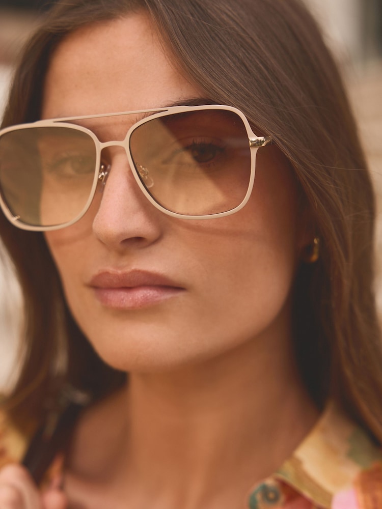 Putty Enamel Detail Sunglasses - Image 2 of 6