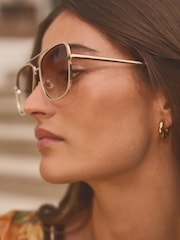 Putty Enamel Detail Sunglasses - Image 3 of 6