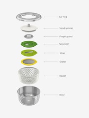 Joseph Joseph Set of 4 Clear Multi-Prep Salad Preparation Set - Image 3 of 4