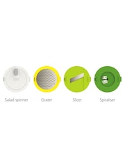 Joseph Joseph Set of 4 Clear Multi-Prep Salad Preparation Set - Image 4 of 4