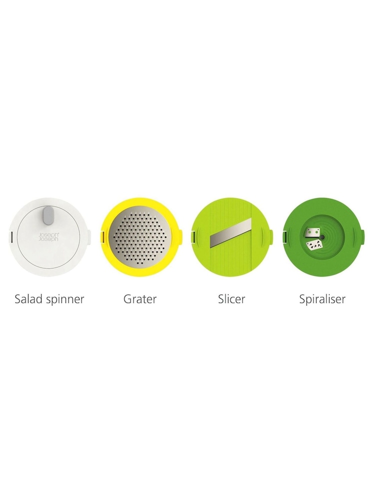 Joseph Joseph Set of 4 Clear Multi-Prep Salad Preparation Set - Image 4 of 4