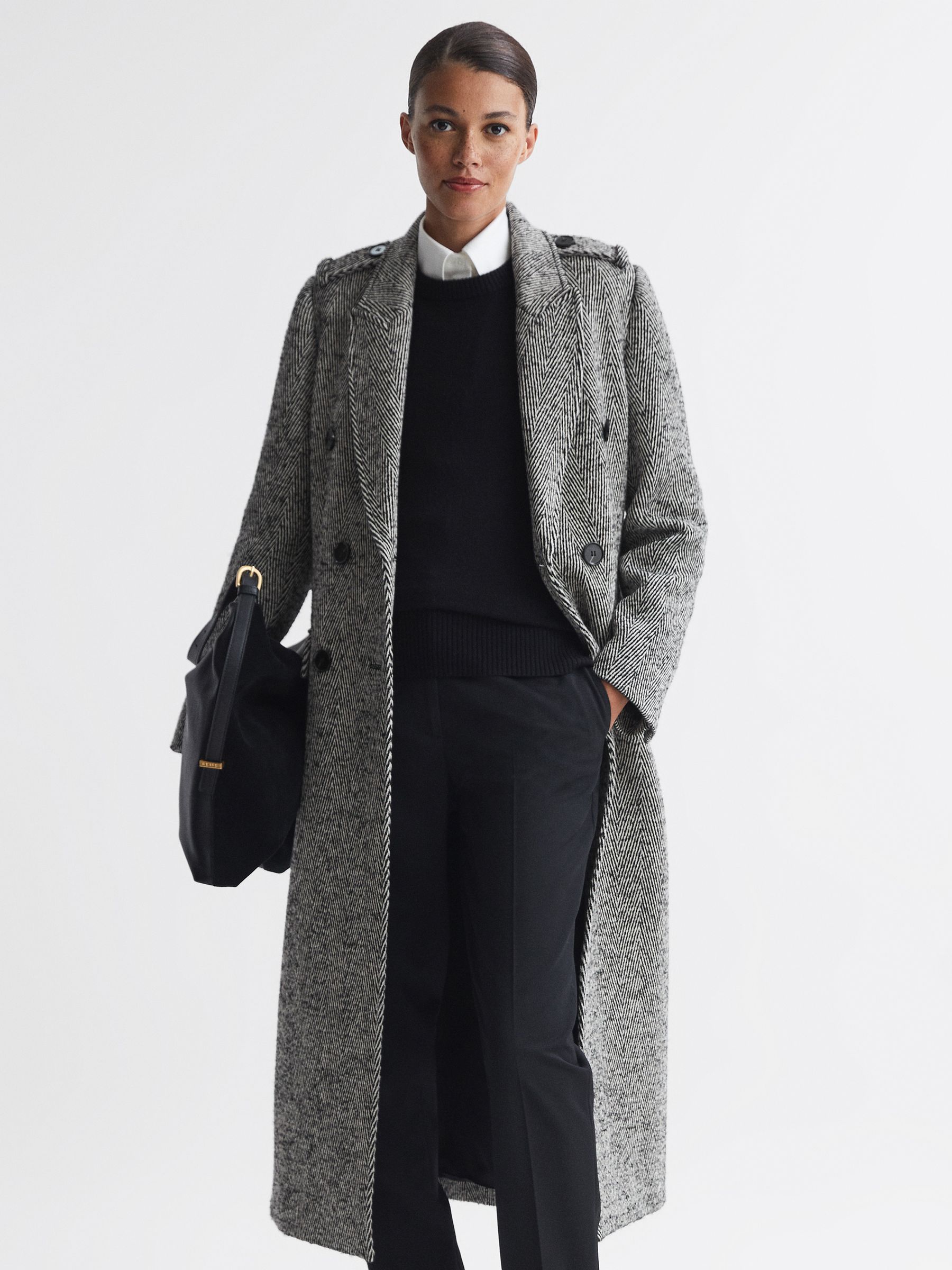 Reiss maya slim fit wool blend coat best sale