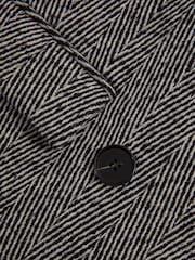Reiss Grey Jesse Wool Blend Herringbone Coat - Image 8 of 8