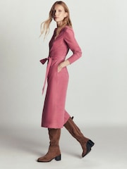 Pink - Boden Louise Cord Midi Shirt Dress - Bild 3 von 7