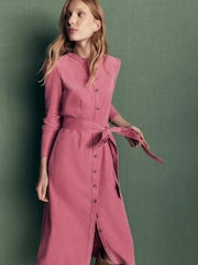 Pink - Boden Louise Cord Midi Shirt Dress - Bild 6 von 7