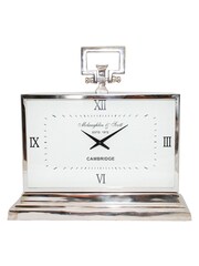 Libra Silver Latham Medium Rectangle Clock With Roman Numerals - Image 2 of 2