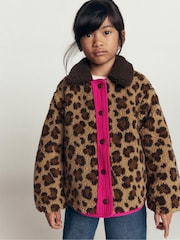 Boden Pink Reversible Borg Quilted Jacket - Image 4 of 4