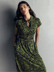 Boden Green Fae Jersey Shirt Dress - Image 2 of 6
