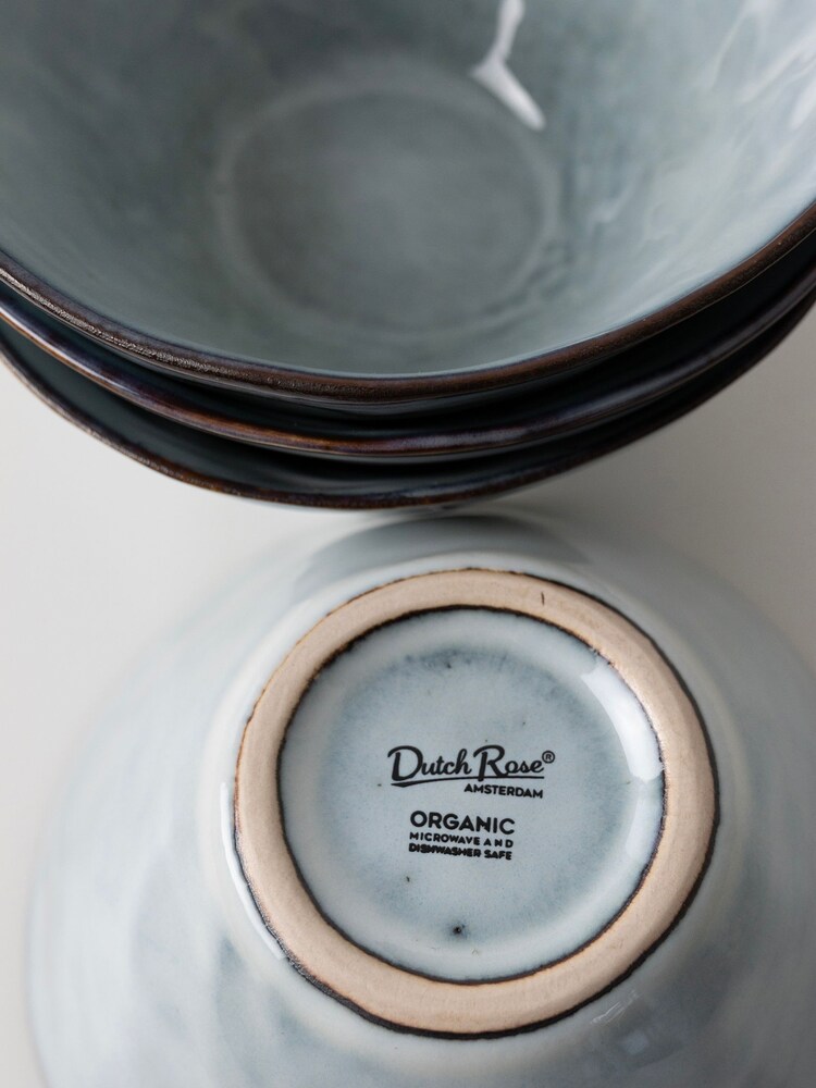 Dutch Rose Set of 4 Blue 14cm Bowls Gift Boxed - Image 2 of 4 Dutch Rose Set of 4 Blue 14cm Bowls Gift Boxed - Image 2 of 4