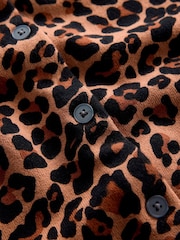Boden Brown Leopard Camilla Cotton Crew Cardigan - Image 6 of 6