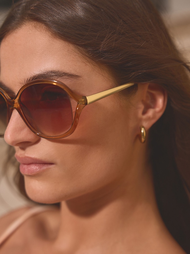 Honey Ombre Lense Wrap Square Sunglasses - Image 2 of 7