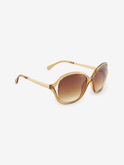 Honey Ombre Lense Wrap Square Sunglasses - Image 5 of 7