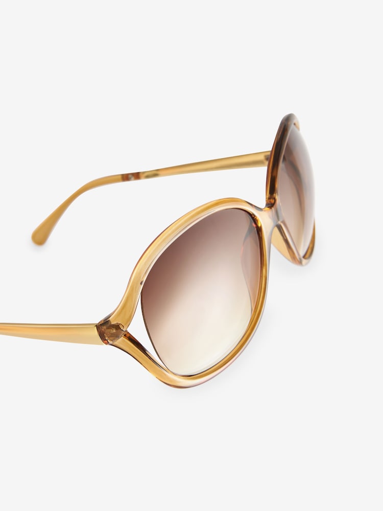 Honey Ombre Lense Wrap Square Sunglasses - Image 7 of 7