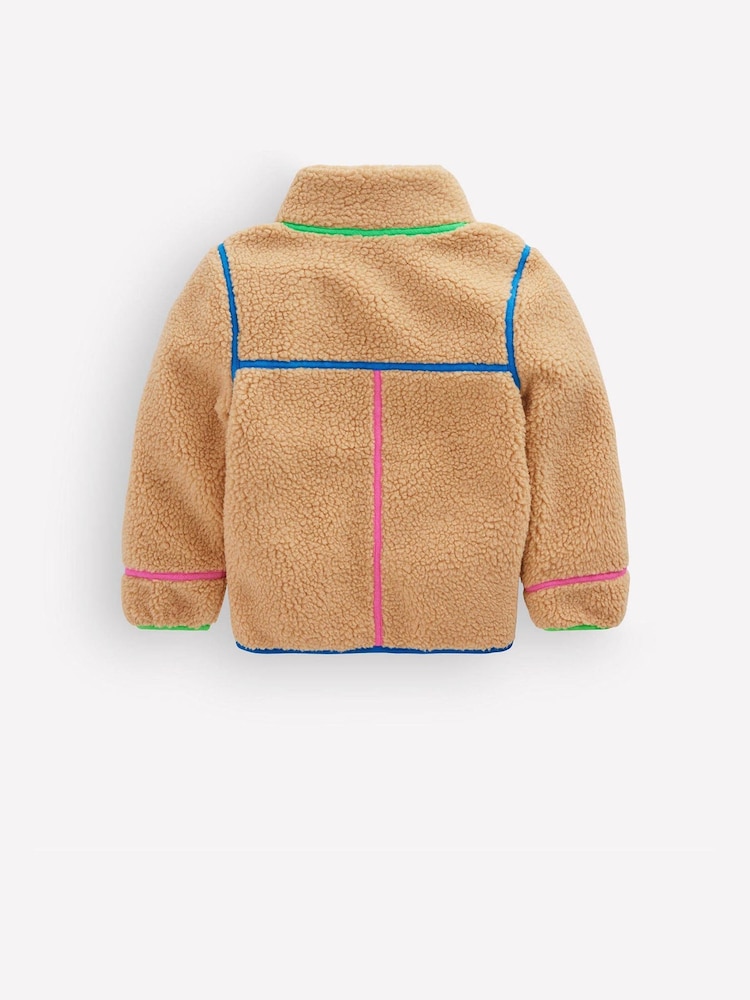 Boden Brown Fun Borg Mix Fleece - Image 2 of 4 Boden Brown Fun Borg Mix Fleece - Image 2 of 4