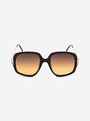 Black Arm Detail Square Sunglasses - Image 6 of 8