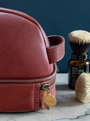 Posh Totty Designs Personalised Leather Base Pocket Wash Bag - Image 3 of 3