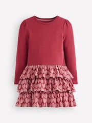 Boden Red Cora Jersey Ra Dress - Image 1 of 3