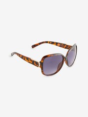 Tortoiseshell Brown Polarised Bling Arm Detail Sunglasses - Image 4 of 7