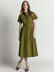Boden Green Grown On Sleeve Midi Dress - Image 1 of 5