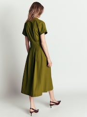 Boden Green Grown On Sleeve Midi Dress - Image 3 of 5