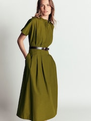 Boden Green Grown On Sleeve Midi Dress - Image 4 of 5