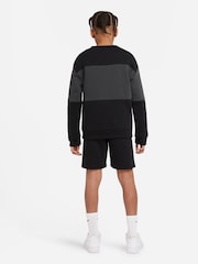 Nike Black/White Sweatshirt and Shorts Tracksuit - Image 2 of 7