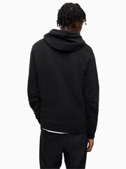 AllSaints Black 100% Cotton Raven Hoodie - Image 3 of 6