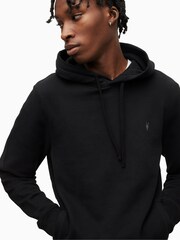 AllSaints Black 100% Cotton Raven Hoodie - Image 5 of 6