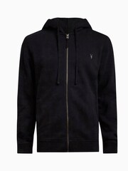 AllSaints Black 100% Cotton Raven Hoodie - Image 6 of 6