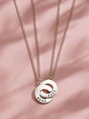 Sterling Silver Personalised Connection Necklace Set By Posh Totty Designs - Image 1 of 4