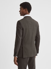 Reiss Chocolate Roll Slim Fit Wool Blend Double Breasted Blazer - Image 5 of 8