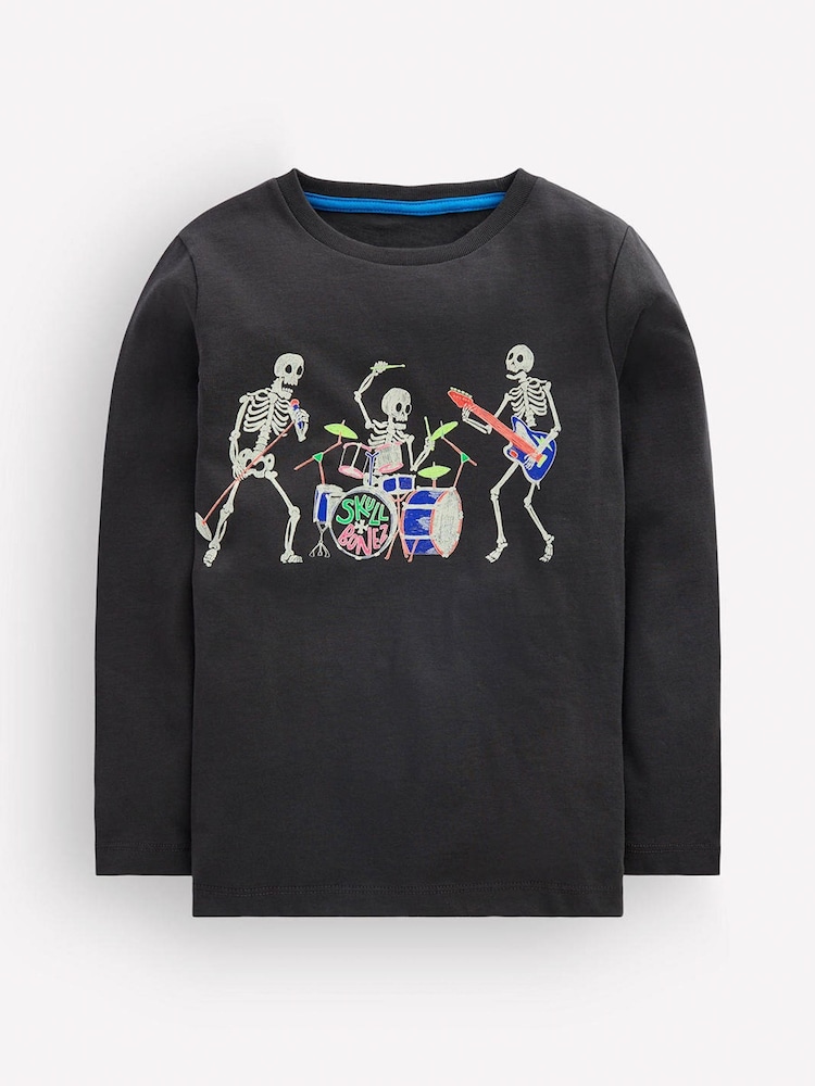 Boden Grey Long Sleeve Glow T-Shirt - Image 1 of 3 Boden Grey Long Sleeve Glow T-Shirt - Image 1 of 3