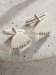 Posh Totty Designs Personalised Plectrum Cufflinks - Image 3 of 4