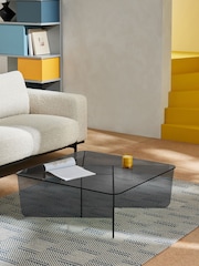 MADE.COM Smoked Glass Oki Coffee Table - Image 1 of 3
