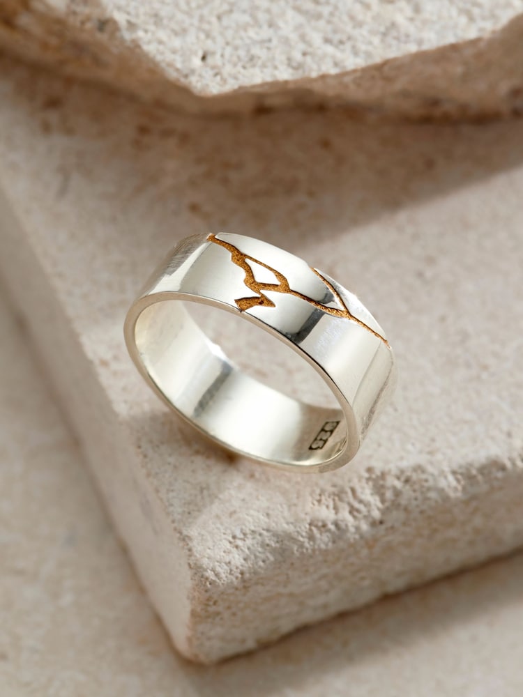 Personalised Kintsugi Ring By Posh Totty Designs - Image 2 of 4