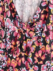 Oliver Bonas Red Sketched Floral Knot Midi Dress - Image 6 of 9
