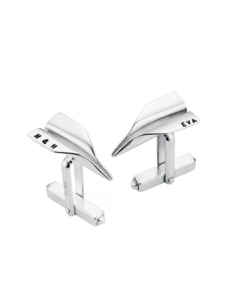 Personalised Paper Plane Cufflinks - Image 3 of 3