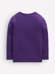 Boden Purple Halloween Long Sleeve Appliqué T-Shirt - Image 3 of 4