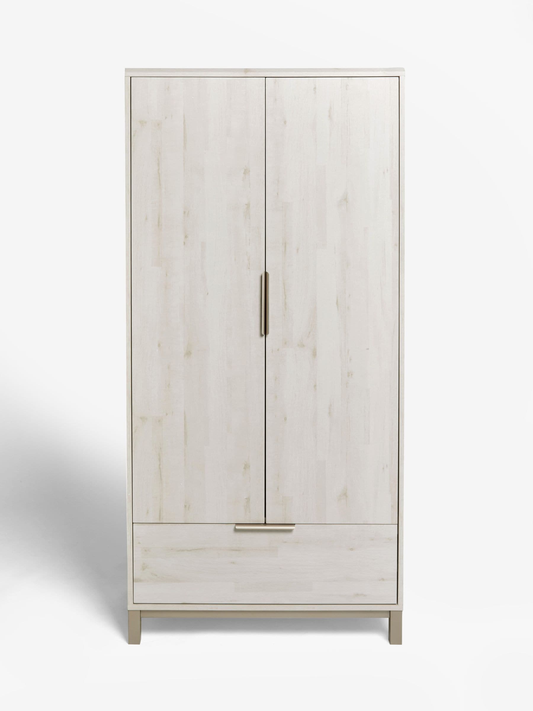 Buy White Bronx Oak Effect Double, 1 Drawer Wardrobe from the Next